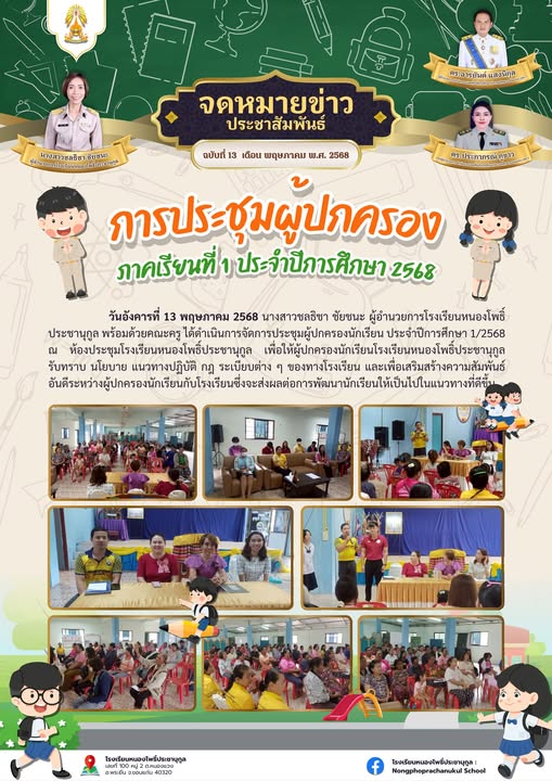 การประชุมผู้ปกครอง ภาคเรียนที่ 1 ปีการศึกษา 2568