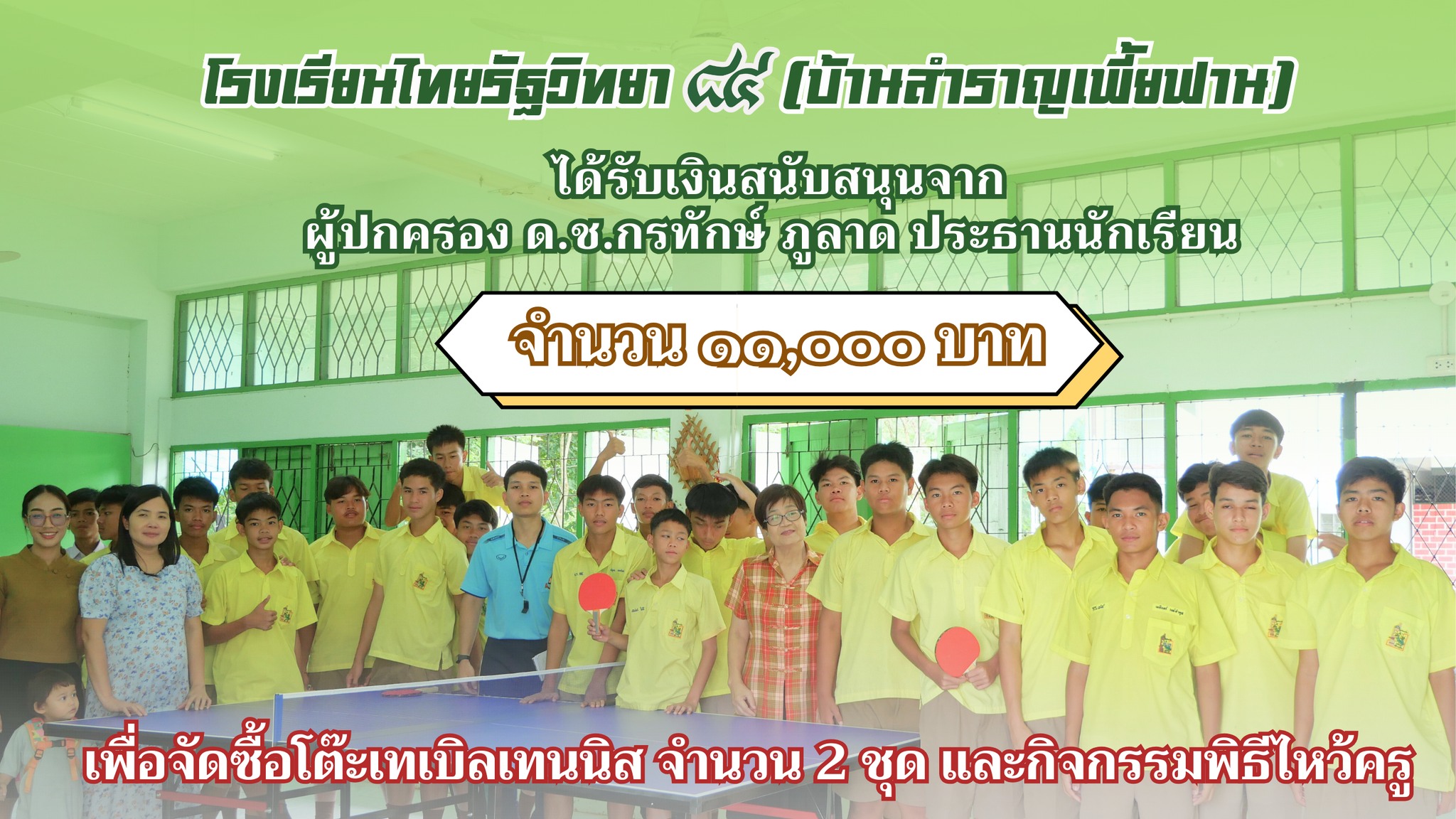 ได้รับเงินสนับสนุนจากผู้ปกครอง